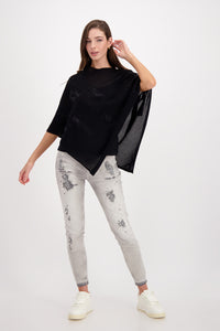Monari Pullover Poncho Lurex M408075