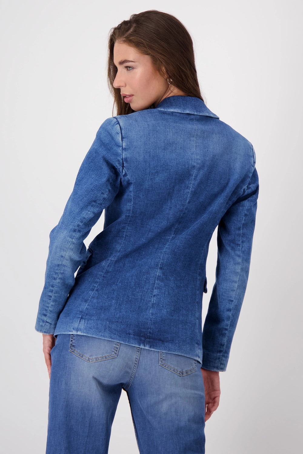 Monari Longline Denim Blazer 408378