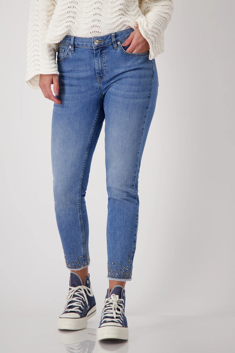 Monari Trendy Jeans with Embellishment 408393