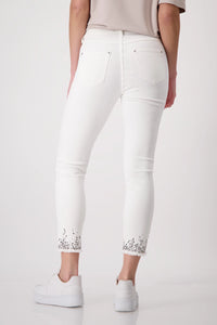 Monari Trendy Jeans with Decorative Hem 408395