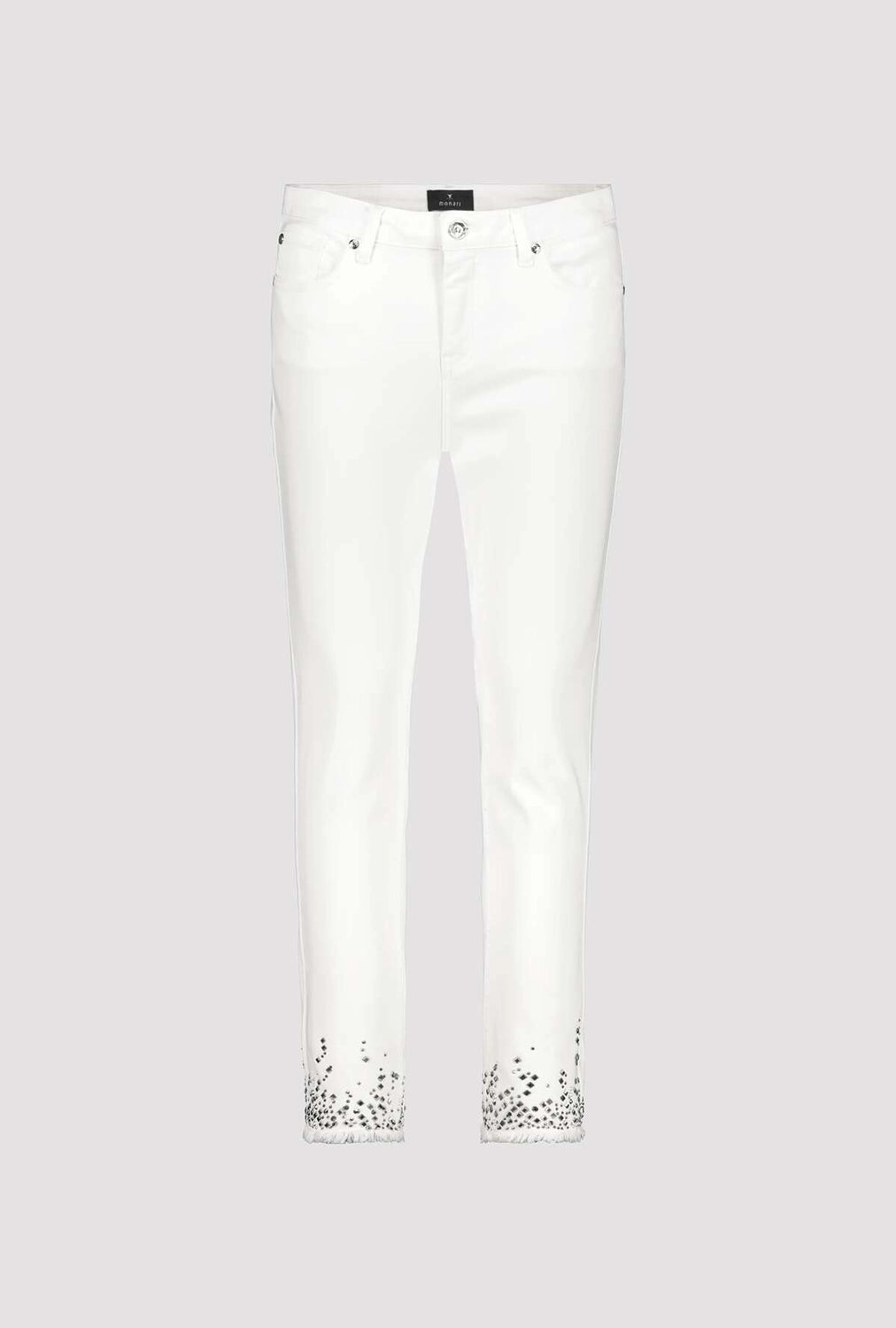 Monari Trendy Jeans with Decorative Hem 408395