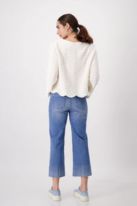 Monari Knitted Jumper with Wide Sleeves 408431