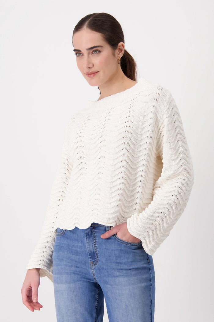 Monari Knitted Jumper with Wide Sleeves 408431