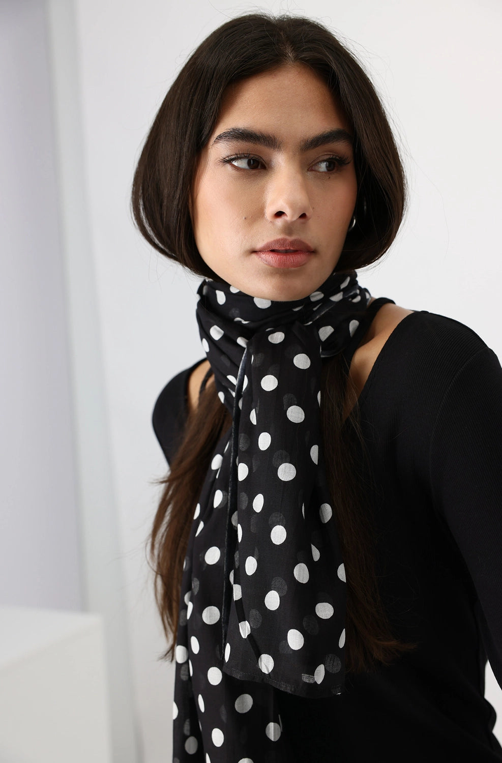 Monari Polka dot scarf 408454