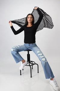 Monari Polka dot scarf 408454