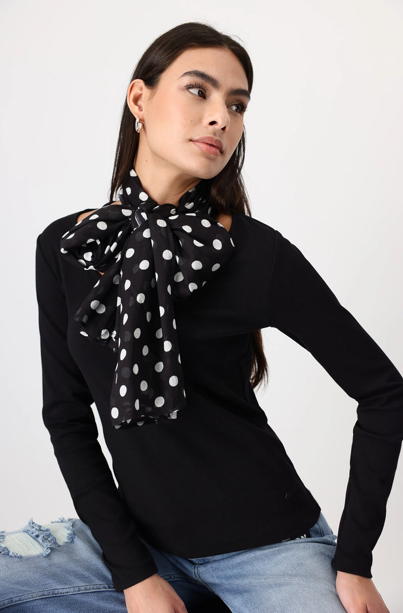 Monari Polka dot scarf 408454