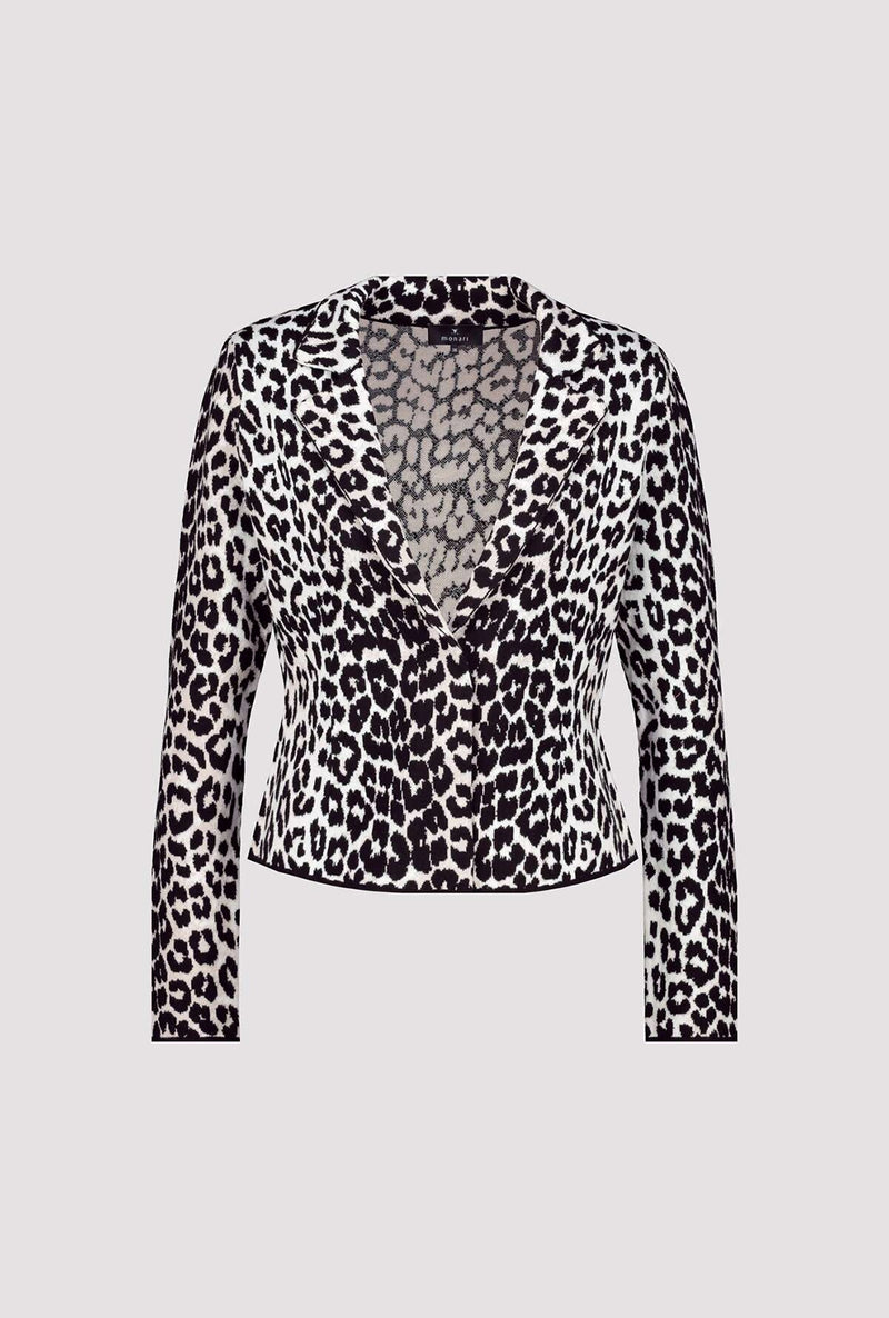 Monari Animal Print Knitted Jacket 408489