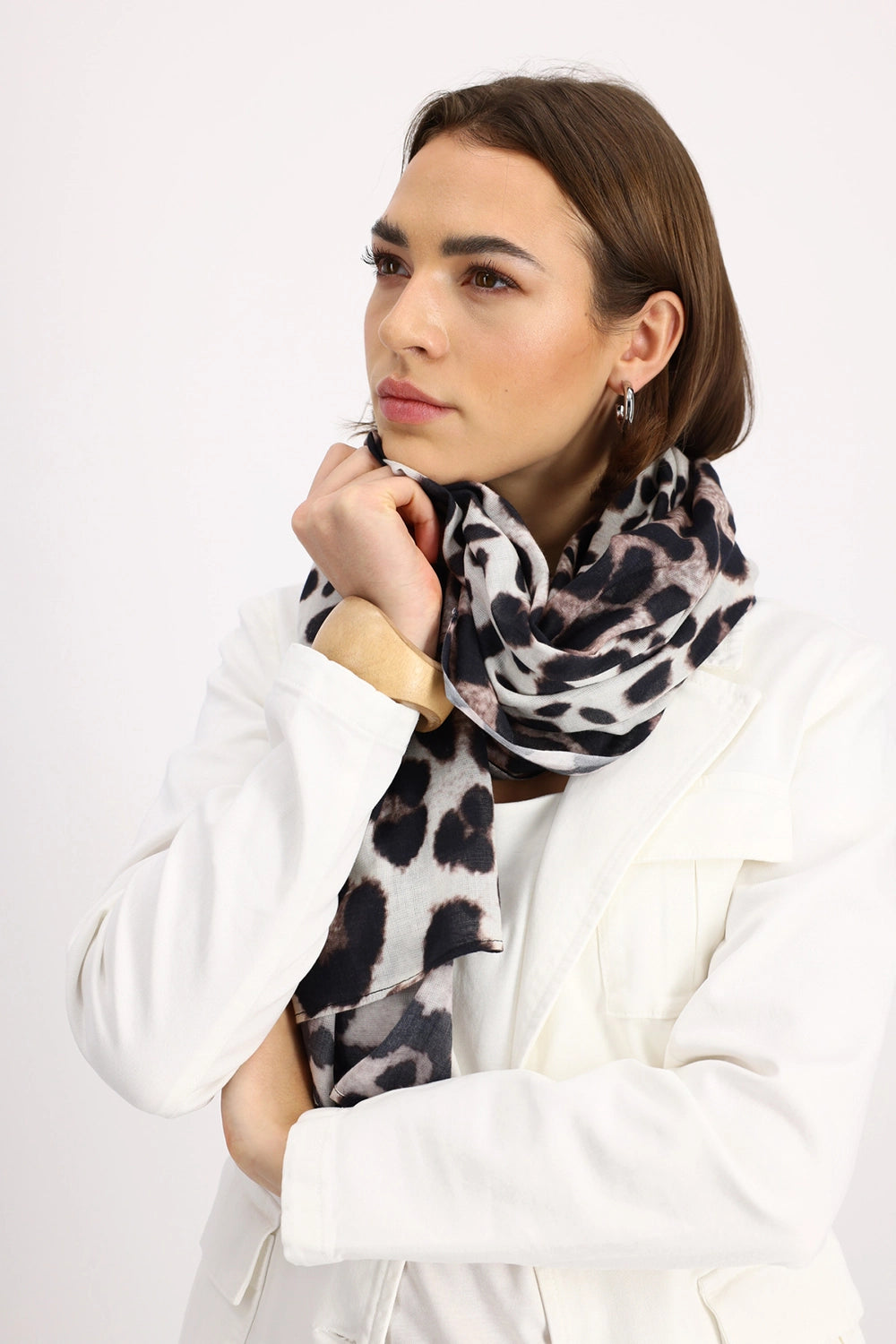 Monari Leopard Print Scarf 408513