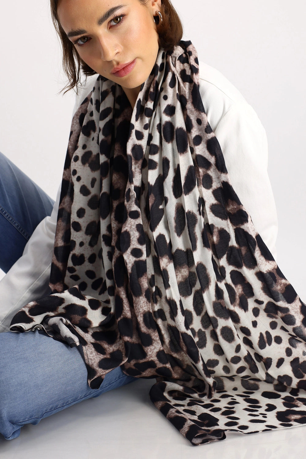 Monari Leopard Print Scarf 408513