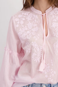 Monari Printed Blouse in Flamingo M408643