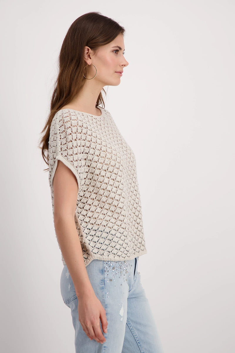 Monari Ajour Sweater in Light Sand M408902