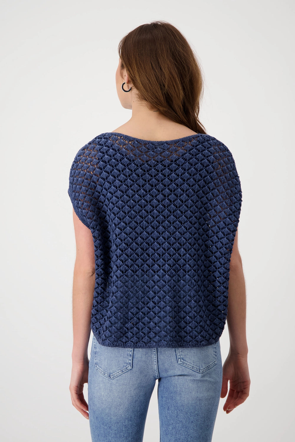 Monari Ajour Sweater in Navy M408902