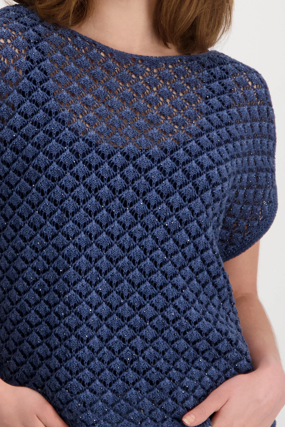 Monari Ajour Sweater in Navy M408902