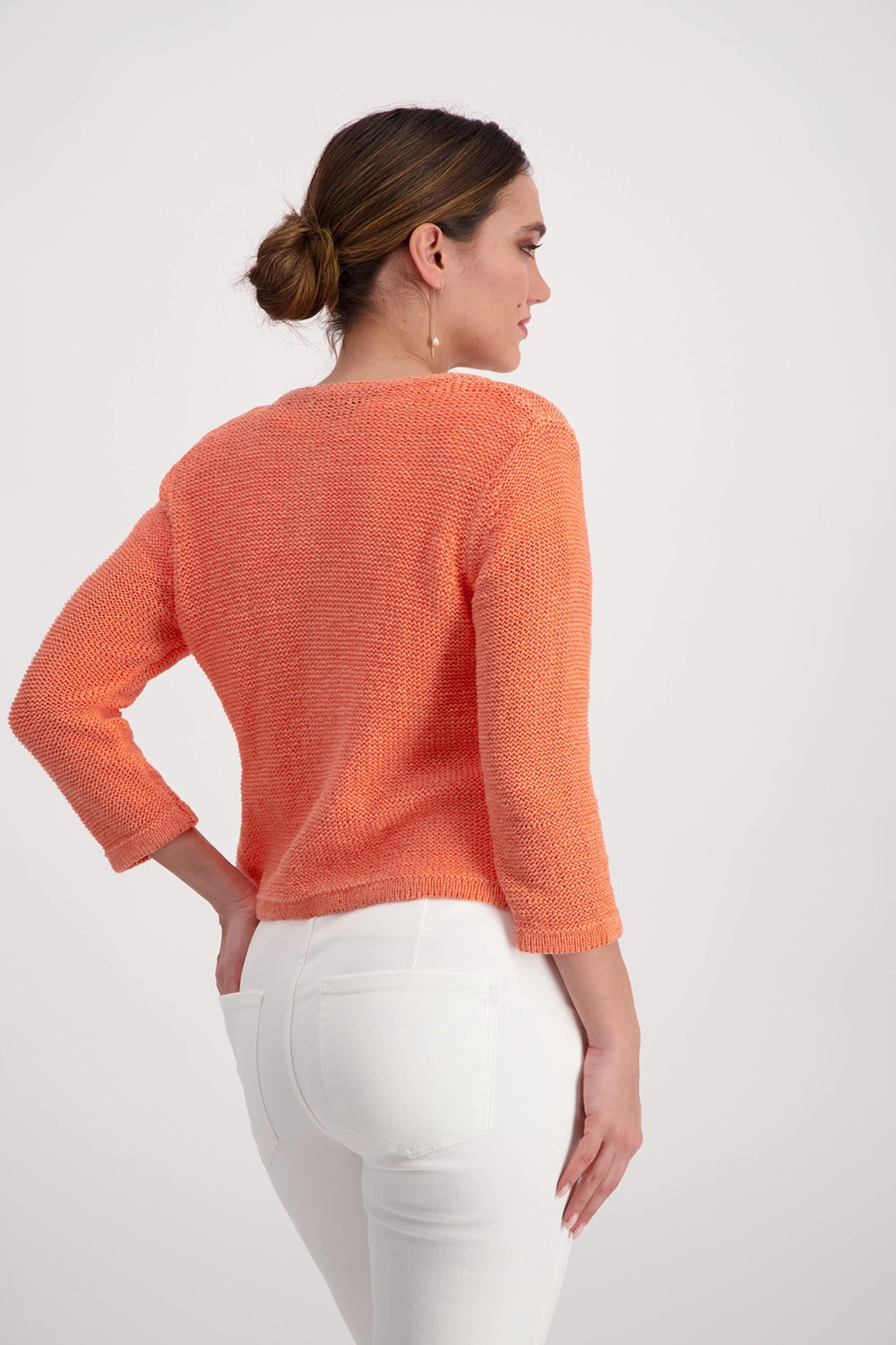 Monari Knit Jacket in Apricot M408927