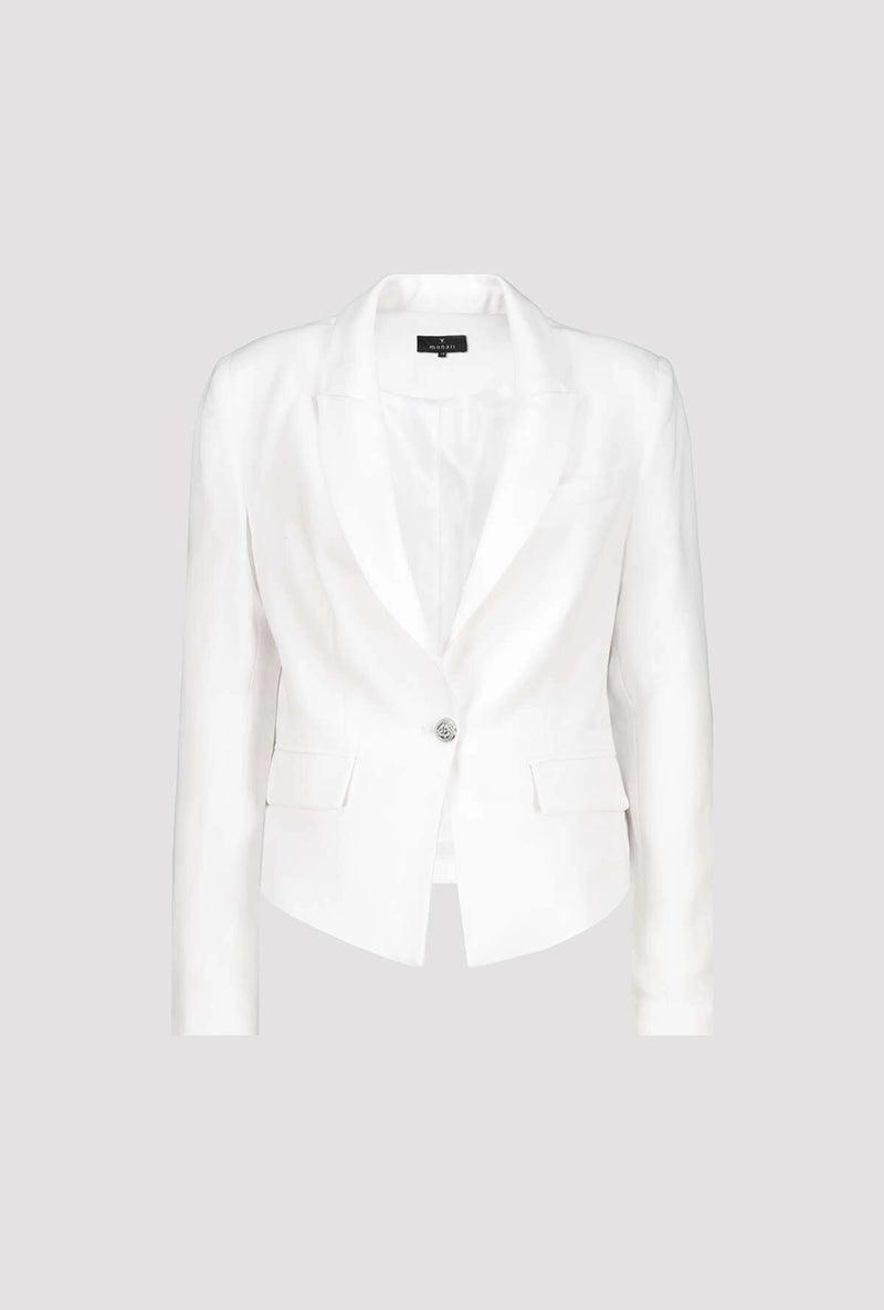 Monari Linen Blazer in White M408964