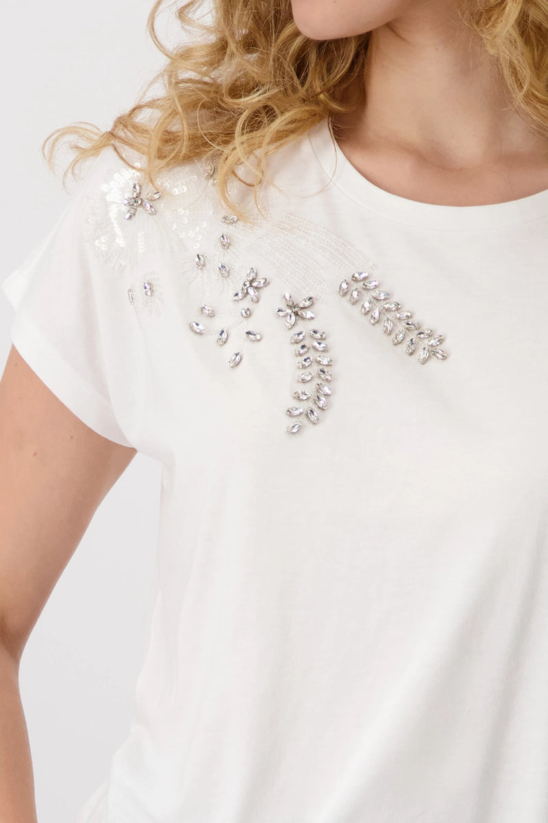 Monari T-shirt with Embellishment  409109