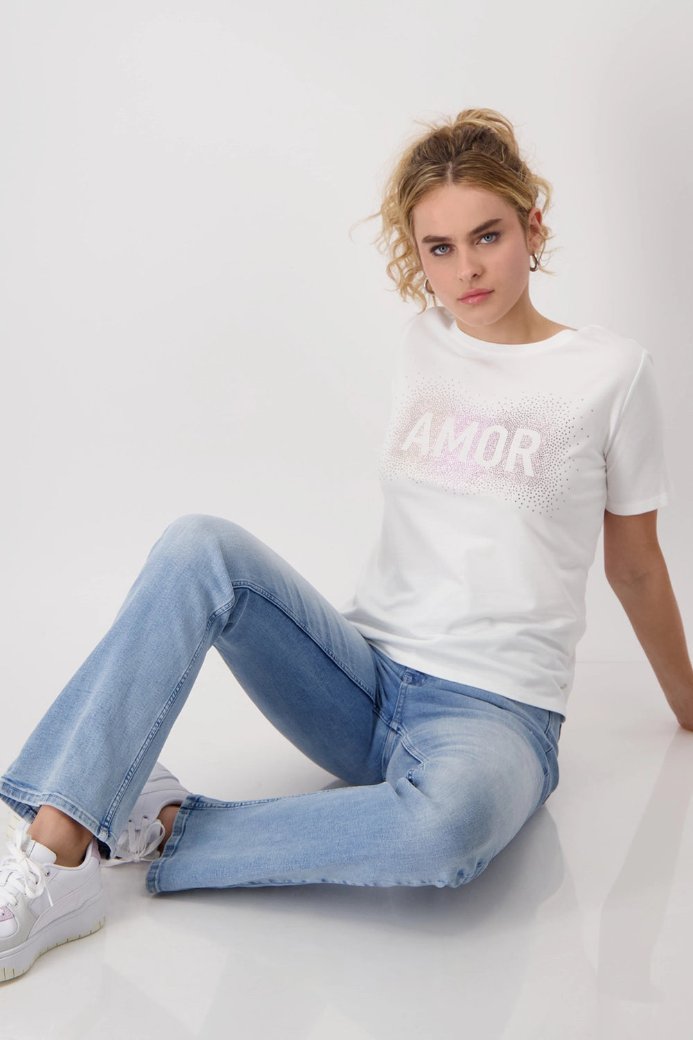 Monari T-shirt with Rhinestones 409116