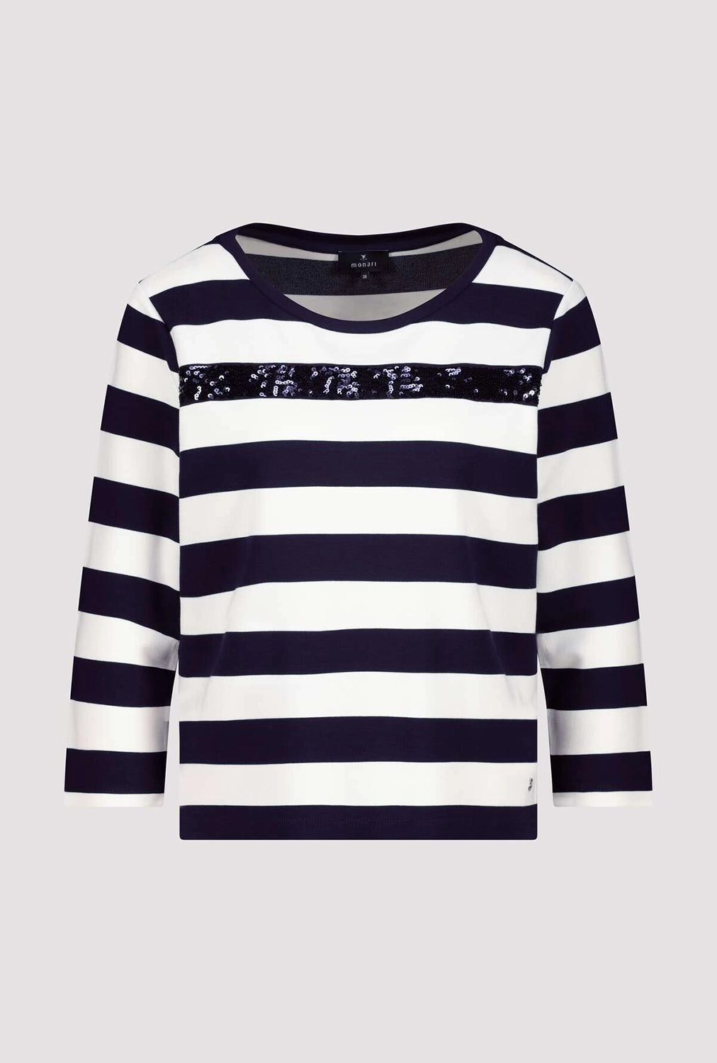 Monari Striped Sweatshirt with Sequins 409136