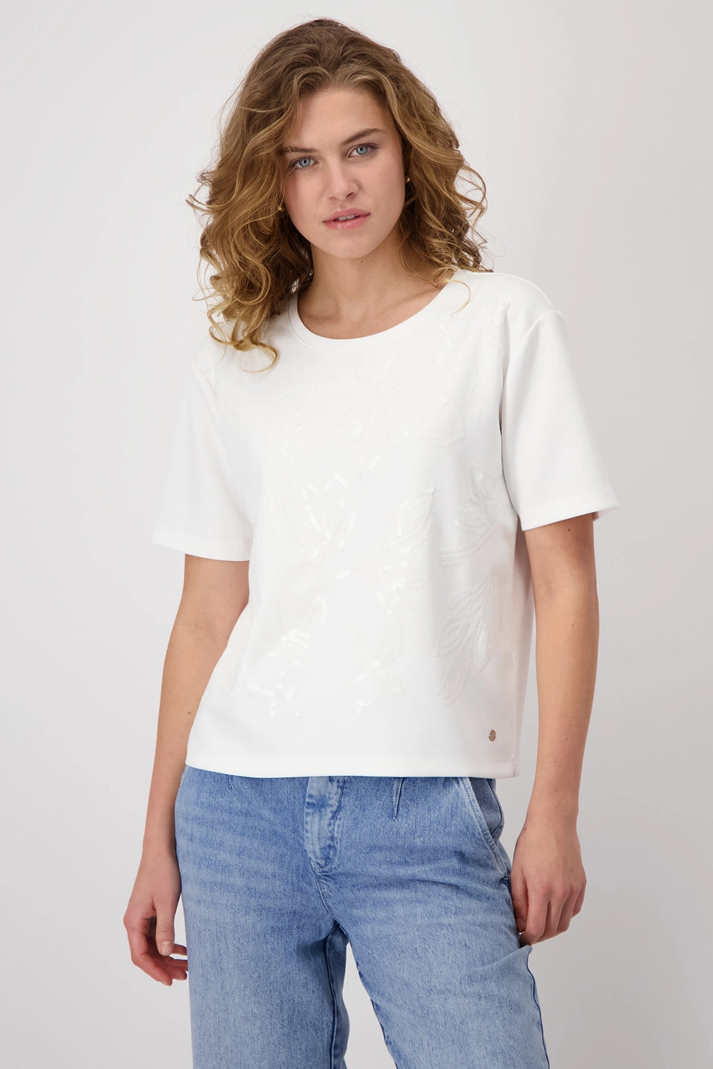 Monari Sweatshirt with Tone-on-tone Sequins 409198