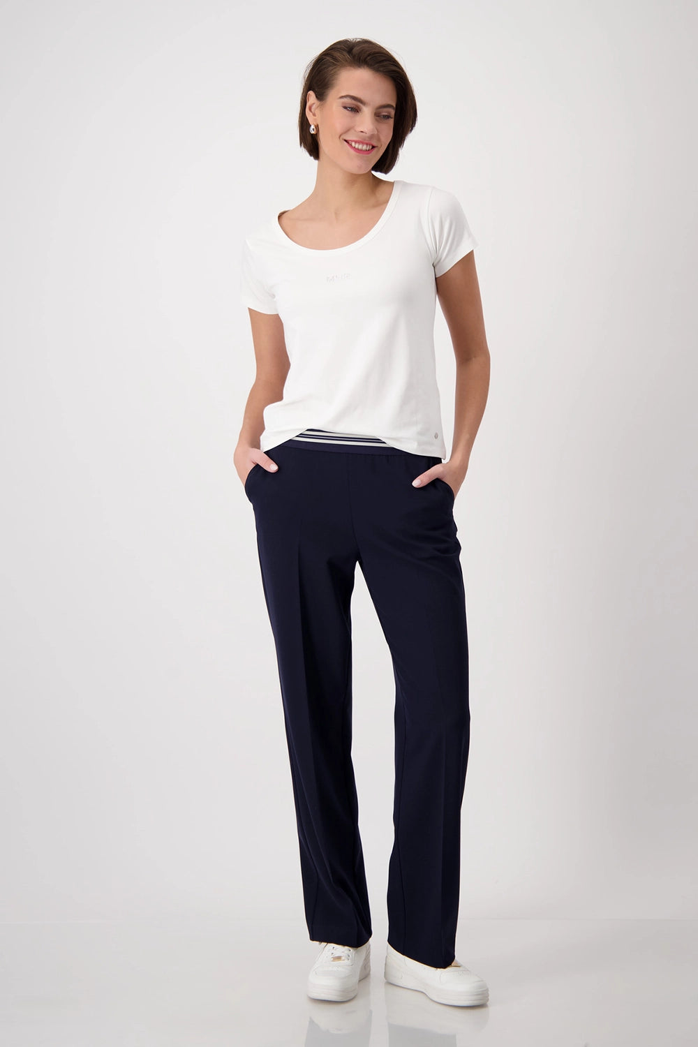 Monari Trousers with Elasticated Waistband  409205