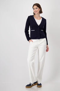 Monari Blazer with Knit Sleeves 409224