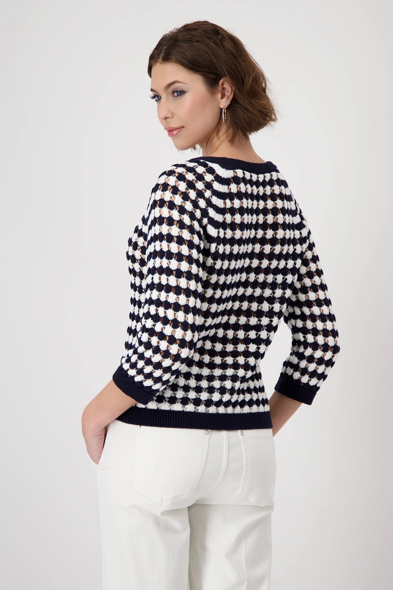 Monari Striped Ajour Jumper 409227