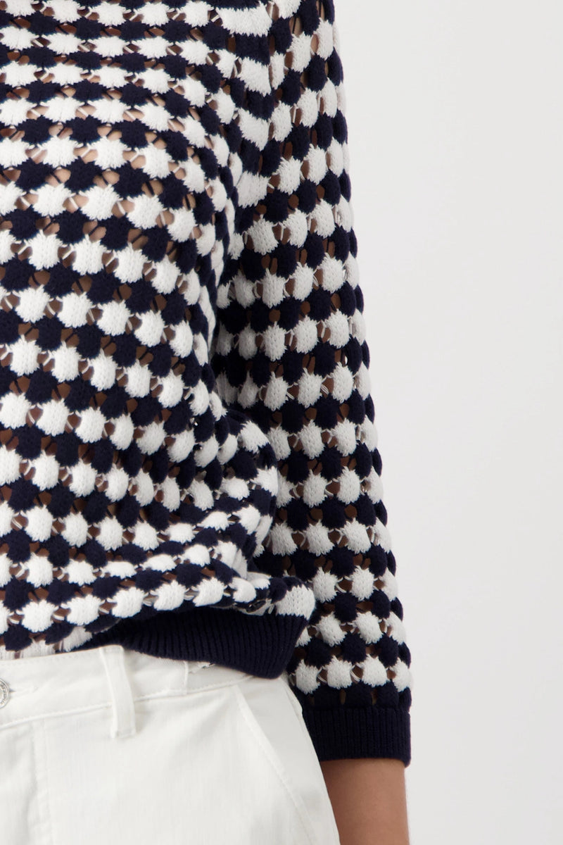 Monari Striped Ajour Jumper 409227