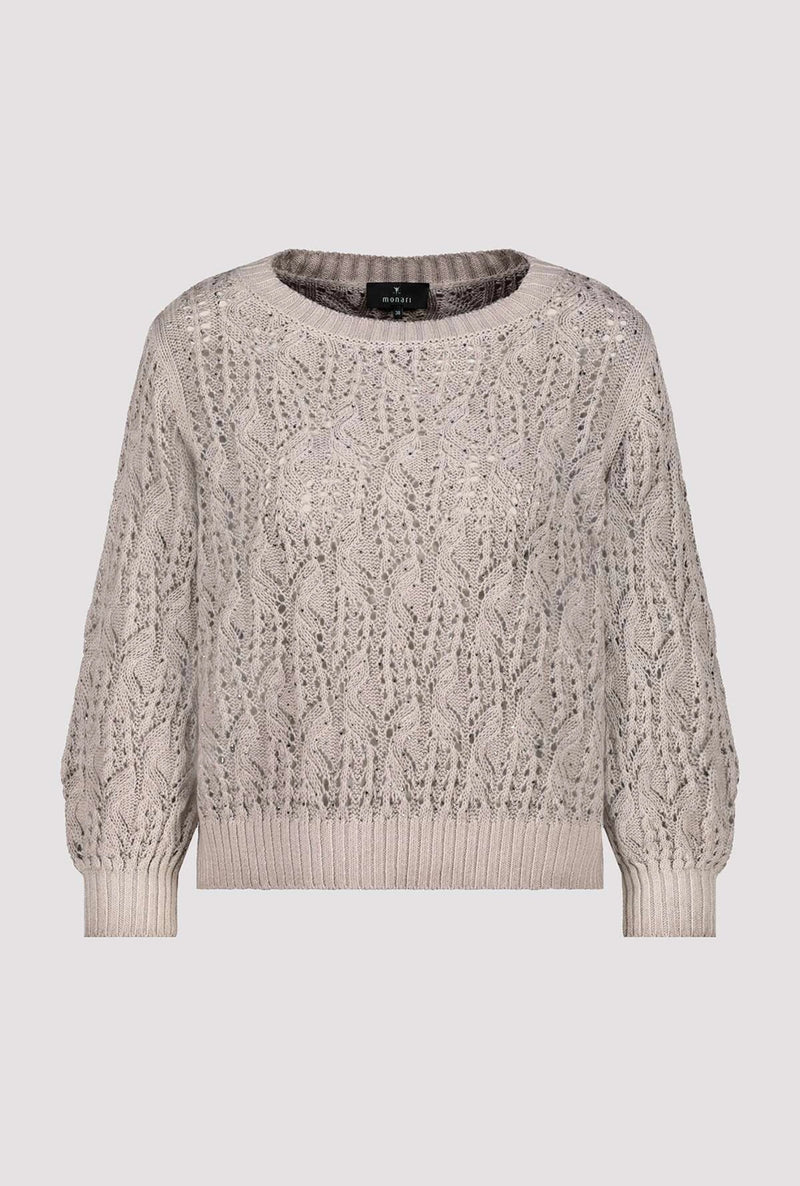 Monari Ajour jumper with embellishment 409246