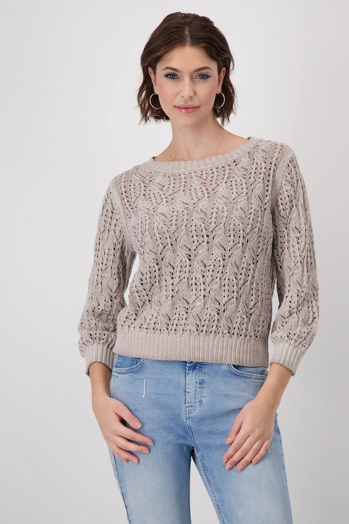 Monari Ajour jumper with embellishment 409246