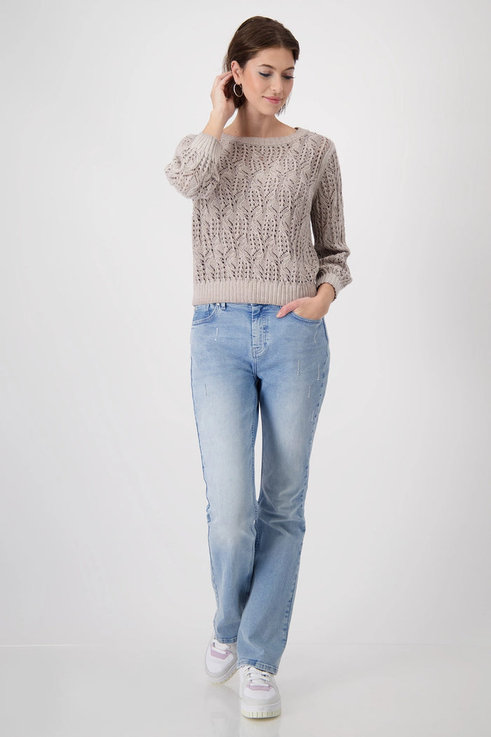 Monari Ajour jumper with embellishment 409246
