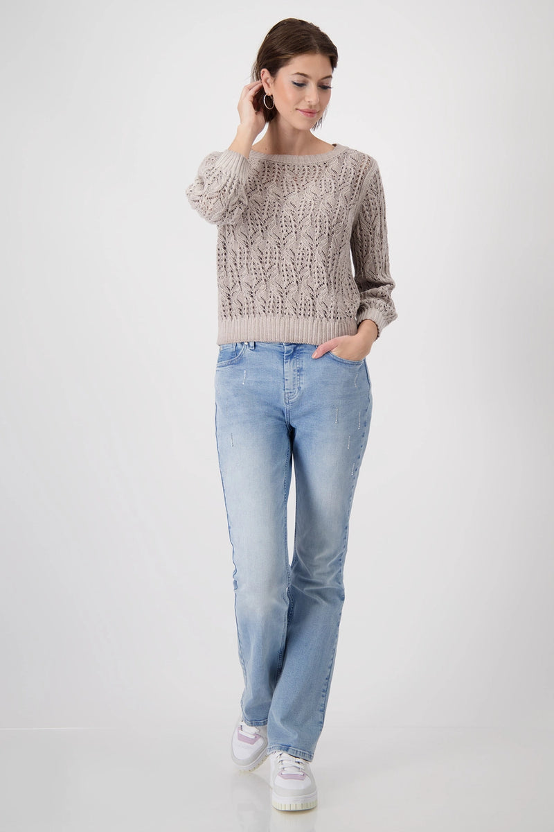 Monari Ajour jumper with embellishment 409246