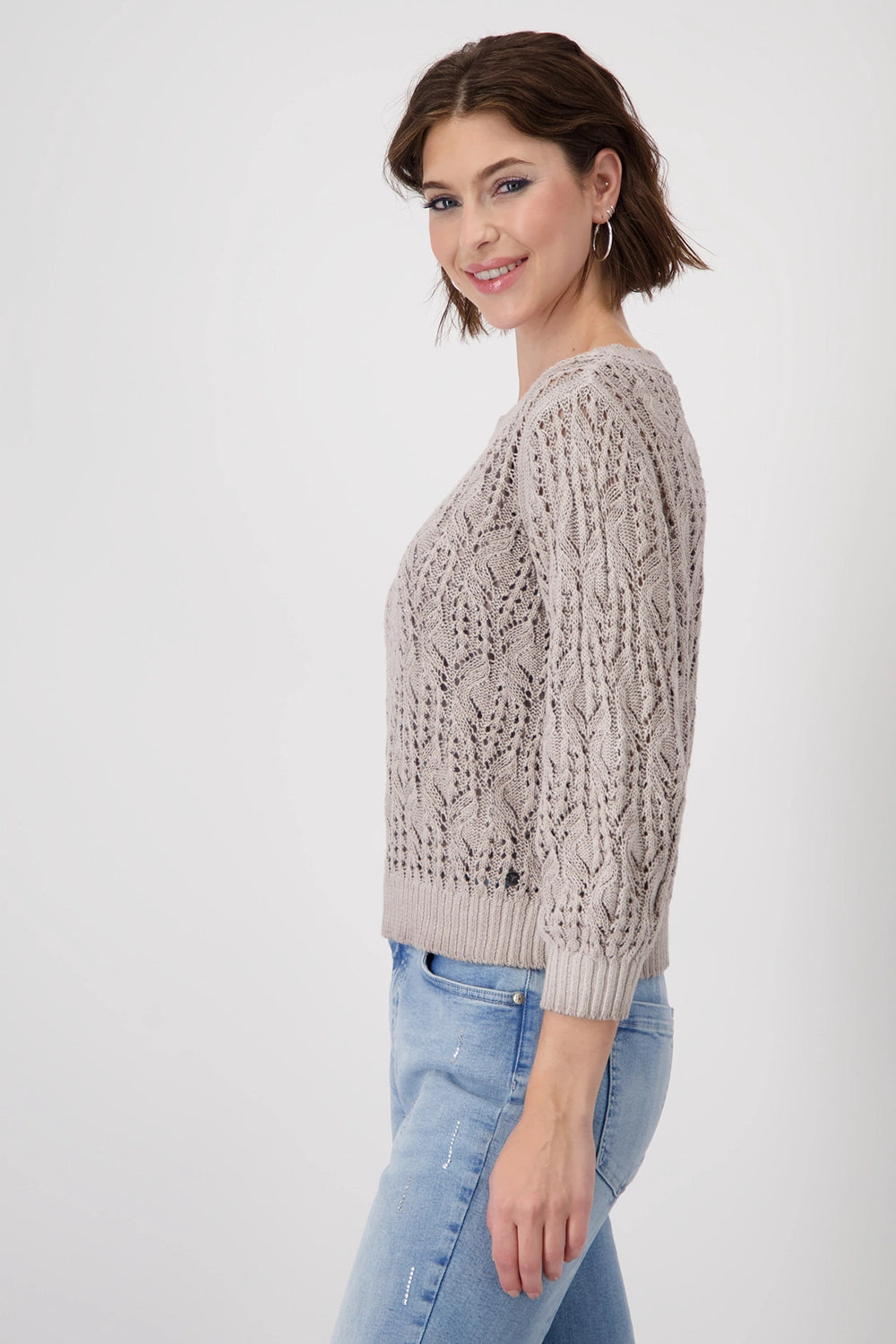 Monari Ajour jumper with embellishment 409246