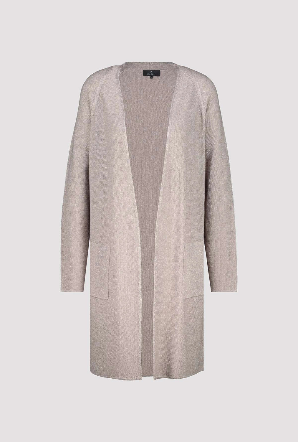 Monari Knitted open cardigan with lurex 409247