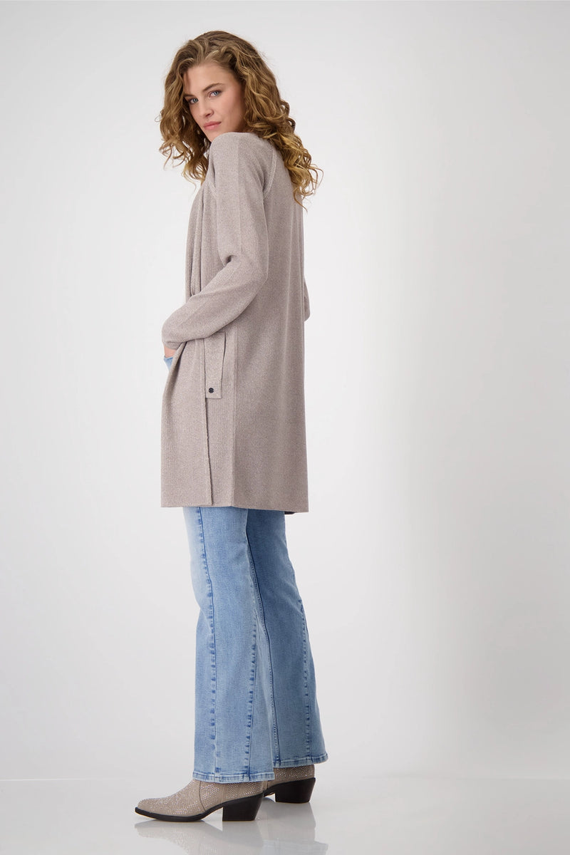 Monari Knitted open cardigan with lurex 409247