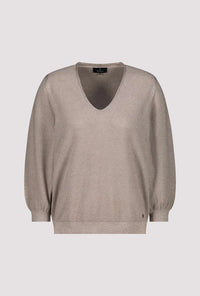 Monari Knitted Jumper with Rice Grain Pattern 409248