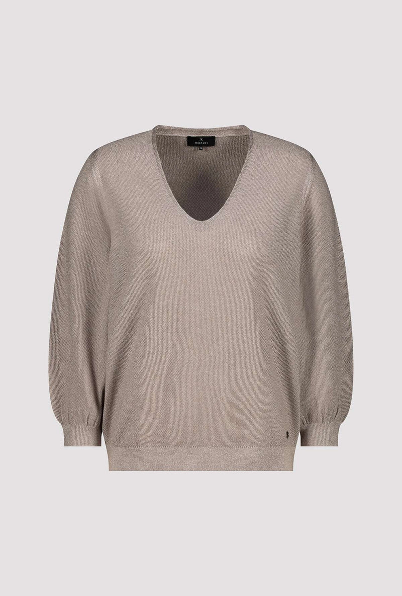 Monari Knitted Jumper with Rice Grain Pattern 409248