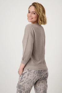 Monari Knitted Jumper with Rice Grain Pattern 409248
