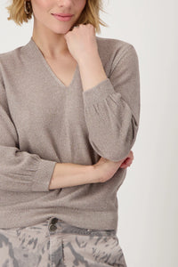 Monari Knitted Jumper with Rice Grain Pattern 409248