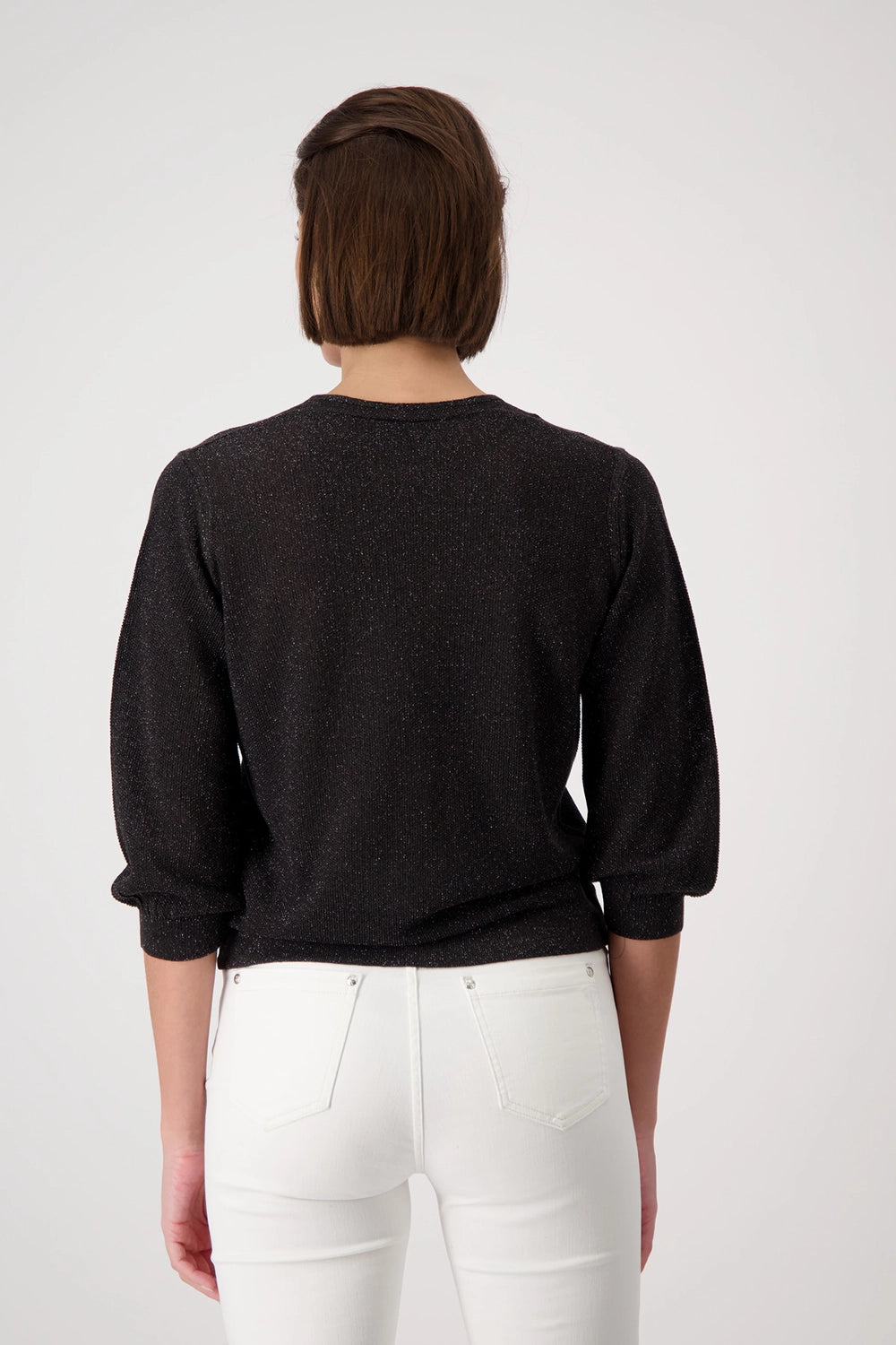 Monari Knitted Jumper with Rice Grain Pattern 409248