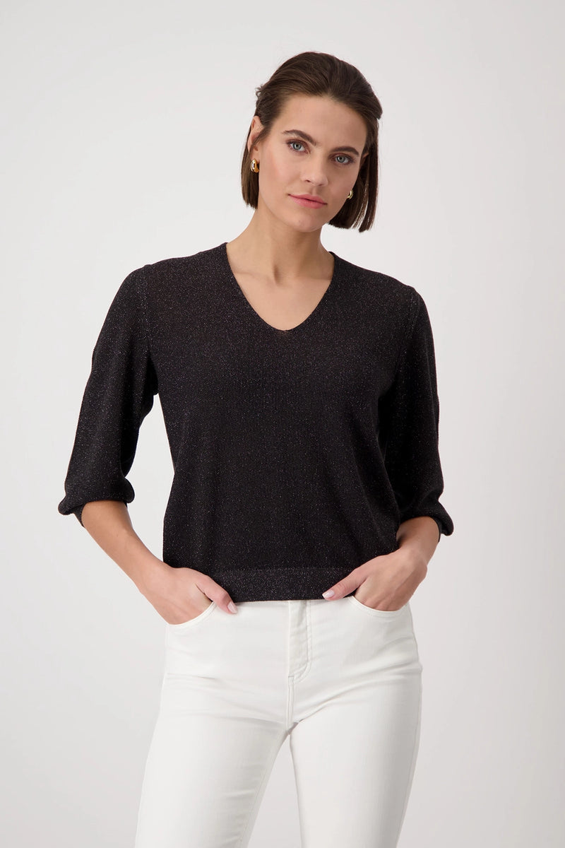 Monari Knitted Jumper with Rice Grain Pattern 409248