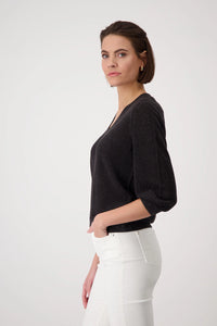 Monari Knitted Jumper with Rice Grain Pattern 409248