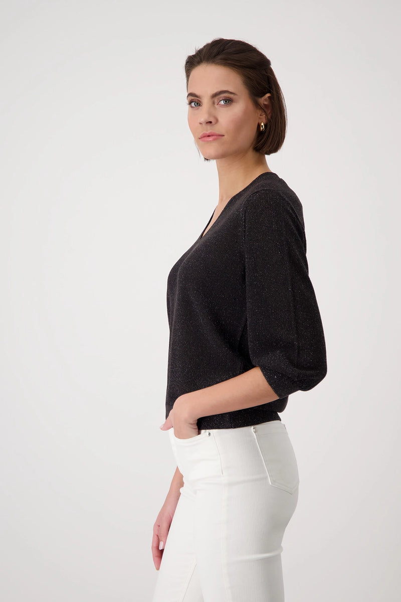 Monari Knitted Jumper with Rice Grain Pattern 409248