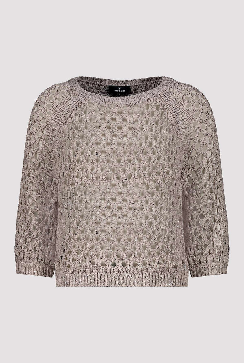 Monari Knitted Jumper with Sequins 409249