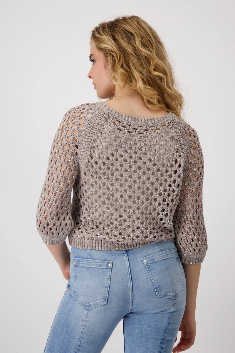 Monari Knitted Jumper with Sequins 409249