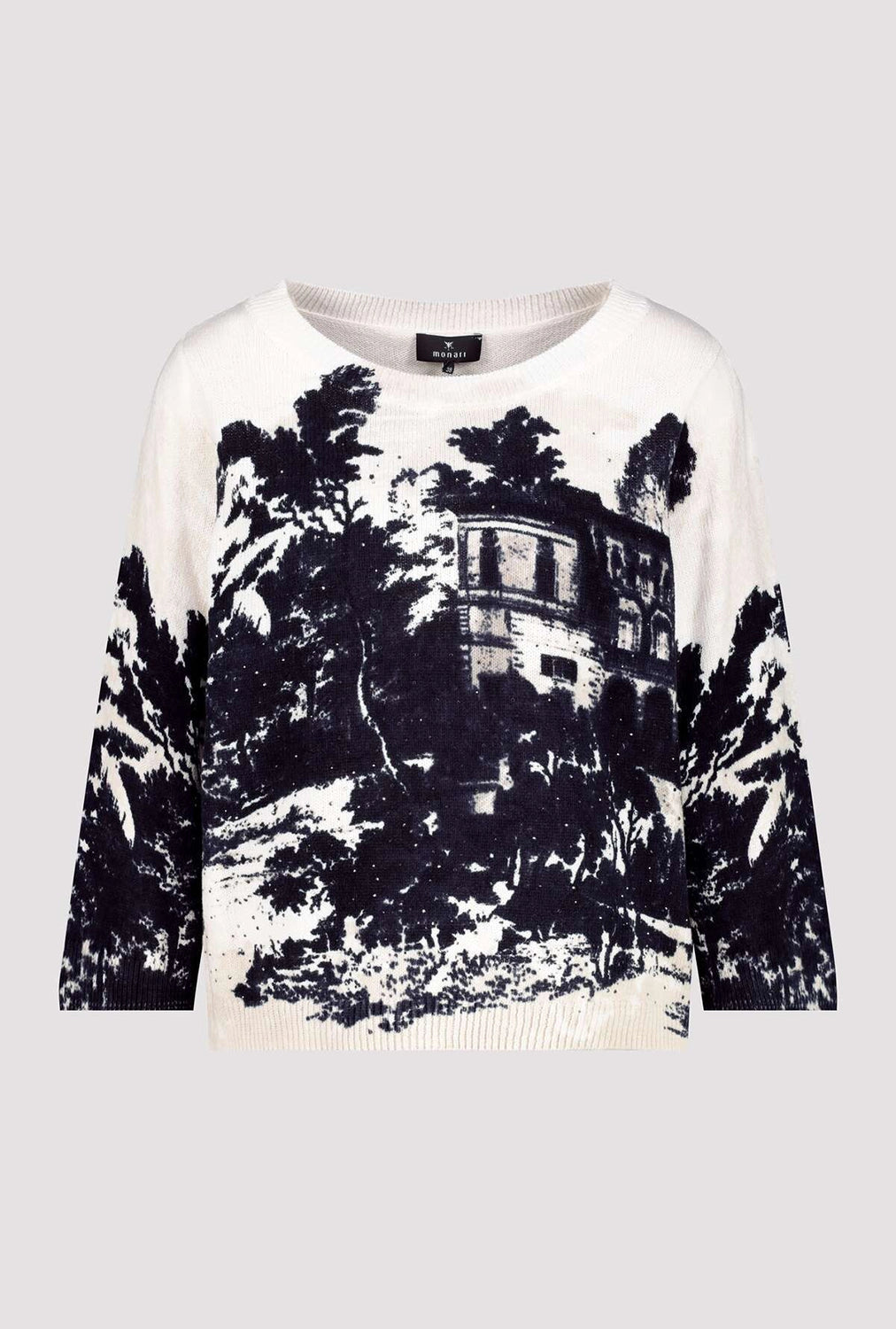 Monari Knitted Jumper with English Garden Print 409268