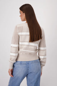 Monari Cardigan with stripes 409281