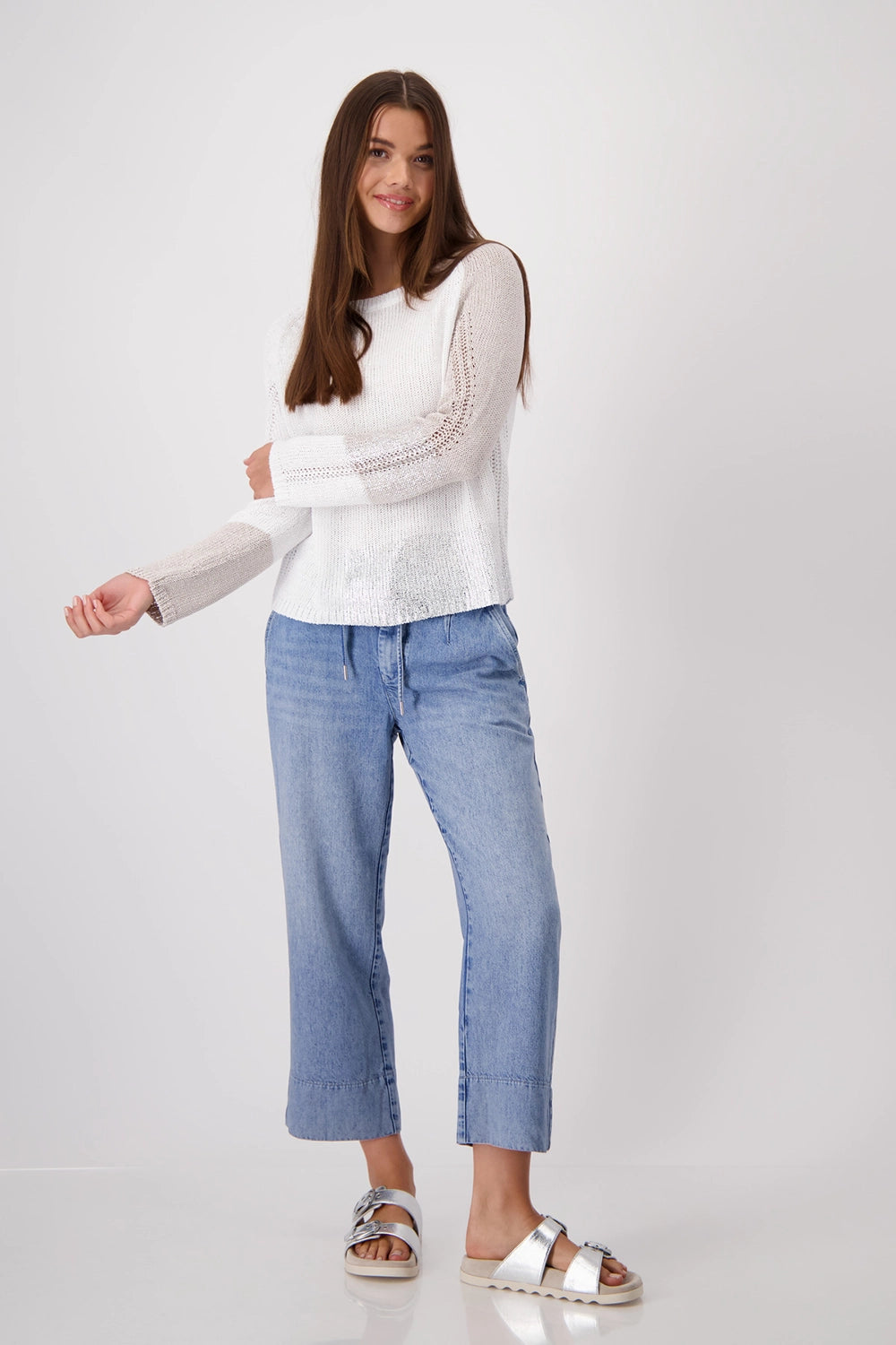 Monari Colour Block Knitted Jumper 409302