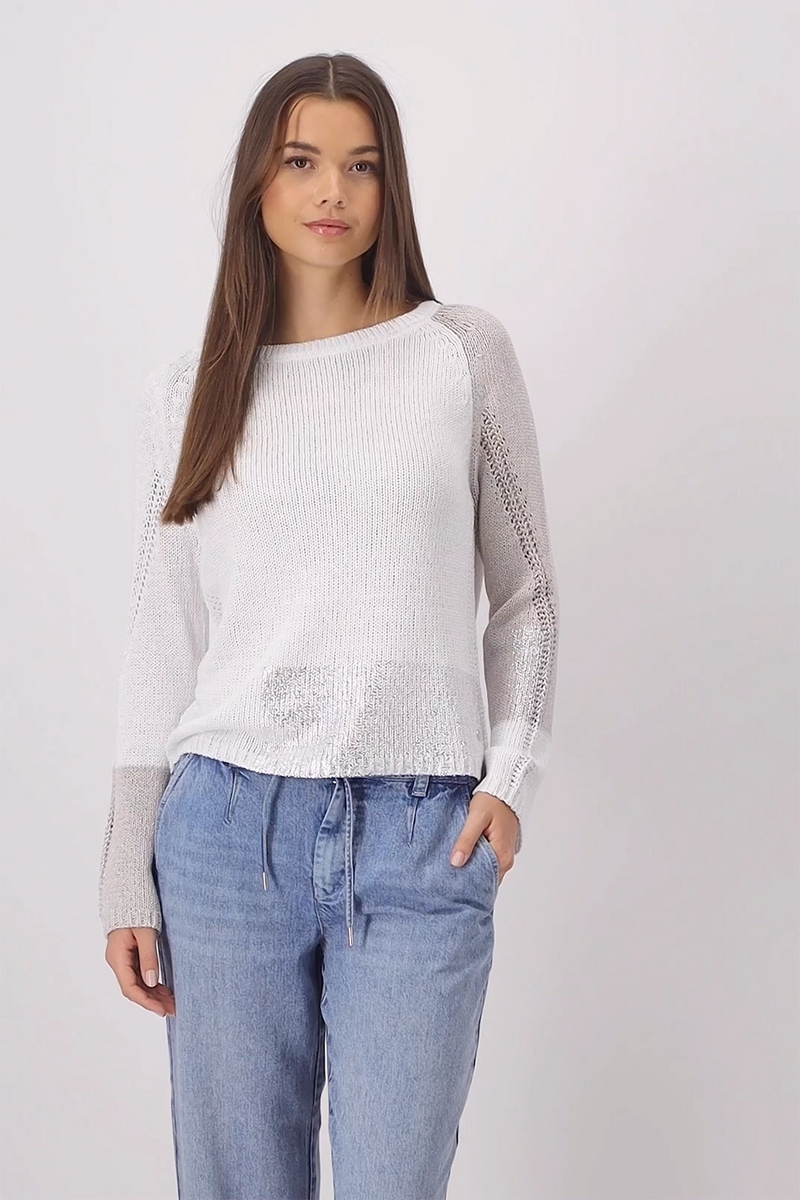 Monari Colour Block Knitted Jumper 409302
