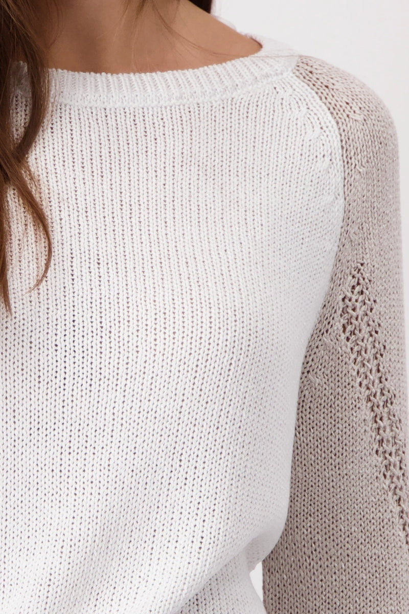 Monari Colour Block Knitted Jumper 409302