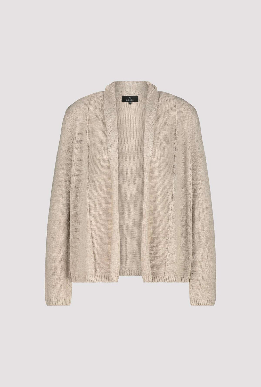 Monari Knitted open cardigan with shawl collar 409321